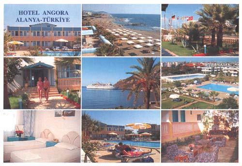 Angora otelinde 1 Ağustos 1999 gecesinden 4 Ağustos 1999 g�n� �ğleye kadar kaldık... Otel Manavgat'tan Alanya'ya giderken yol �st�ndeki Konaklı beldesi kavşağından sahile giden yolun sonunda...