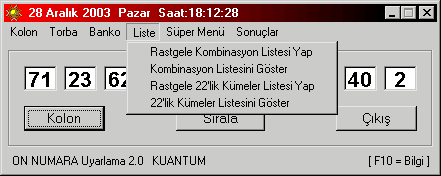 ON NUMARA 2.0 KUANTUM Ana Men�