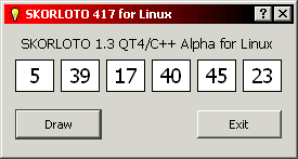 SKORLOTO v1.3.1 Windows XP Screenshot