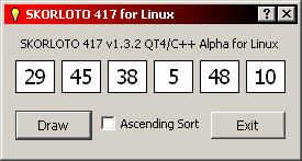 SKORLOTO v1.3.2 Windows XP Screenshot